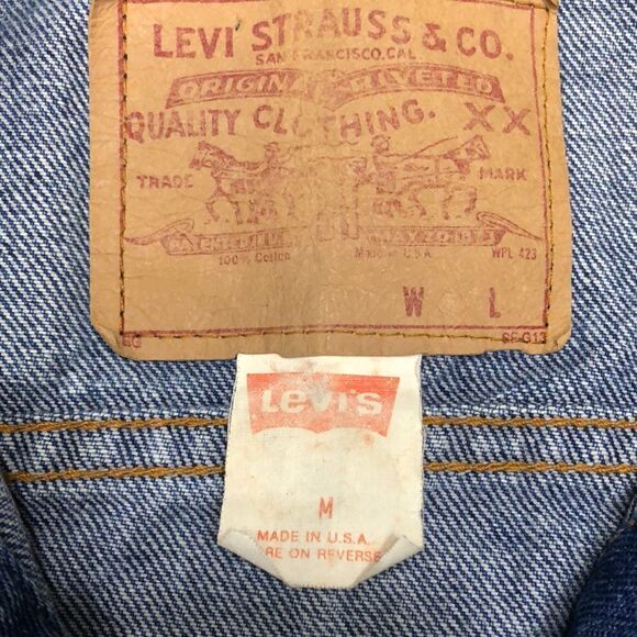 Vintage 1987 Levi’s Denim Jacket Medium Made in USA CUSTOM PAINTED - Picture 8 of 13